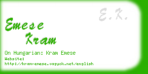 emese kram business card